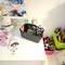 Enjoy Organizer | 3 Small Stackable Portable Simple 6-Compartment Art Marker Caddy - Made In USA
